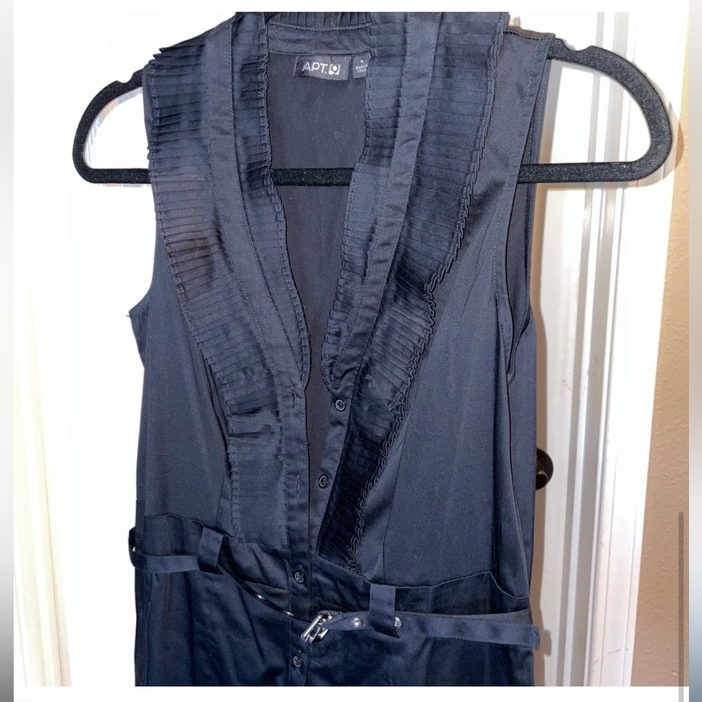 Apt 9 Black sleeveless button down dress 10